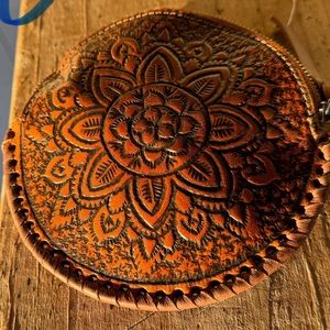 Leather coin purse